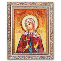 Икона София Римская - Именная икона из янтаря (бурштину) (ар-391)
