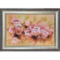Картина из янтаря Розы, 40х60 см (rb-164)