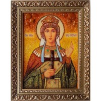 Александра - именная икона из янтаря (ар-251)