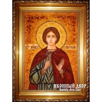 Анатолій - Ікона з янтаря (бурштину) іменна ручної роботи (ар-190 )