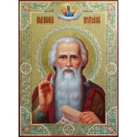 Андрей Критский - писаная икона, с сусальным золотом (ир-36)