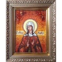 Анфиса Римская - именная икона из янтаря (ар-254)