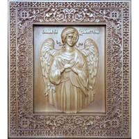 Ангел-Хранитель - резная икона из натурального дерева (р-40)