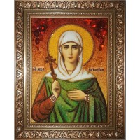 Антонина Никейская - икона с янтарем (ар-309)