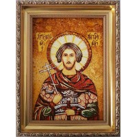 Артемий Антиохийский - Именная Икона из янтаря (бурштину) ручной работы (Артемий )