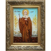 Дария Римская - именная икона, с янтарем (ар-172)