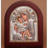 Достойно Есть - икона Божьей Матери с серебром и позолотой (GOLD)