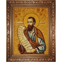 Єлисей - ікона з янтаря, ручна робота (ар-262)