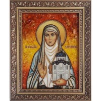 Елизавета (Елисавета) - именная икона из янтаря (ар-231)