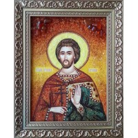 Євгеній Севастійський - іменна ікона із бурштину (ар-252)