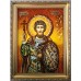 Феодор Стратилат - икона из янтаря (ар-84)