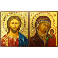 Господь Вседержитель и Казанская Богородица - иконы для венчания (Гр-92)