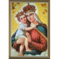 Єрусалимська ікона Богородиці - Ікона з янтаря (ар-15/1)