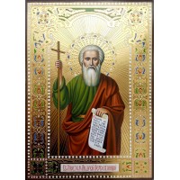 Икона Апостол Андрей Первозванный - писаная икона, с золотом (ВЧ-24)