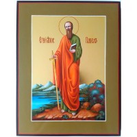 Икона апостол Павел - писаная икона, сусальное золото (ВЧ-02)