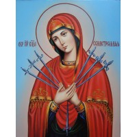 Ікона Богородиці Семистрельная - дивовижна ікона писана (Гр-04)