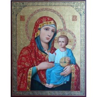 Икона Иерусалимская Пресвятая Богородица - Неповторимая писаная икона (ир-12)