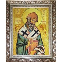 Ікона з янтаря Святий Спиридон Триміфунтський (ар-270)
