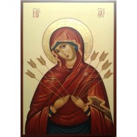 Ікона Пресвятої Богородиці Семистрельная - ікона писана (Гр-69)