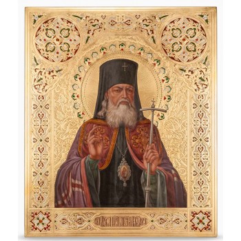 Икона Святитель Лука Крымский и Симферопольский - писаная икона, с сусальным золотом (НП-01)