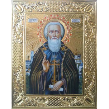 Икона Святой Сергий Радонежский - писаная икона (ВЧ-07)