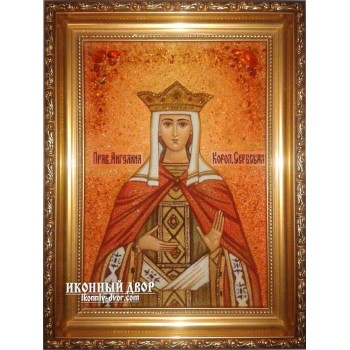 Іменна ікона Ангеліна - ікона з янтаря 30х40 см (ар-210/1)