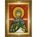 Иоанн Дамаскин - икона из янтаря (ар-325)
