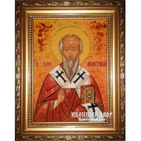 Іоанн Милостивий - Іменна ікона з янтаря (ар-139)