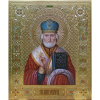 Вишукана писана ікона Святий Миколай (Дм-10)