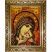 Касперовская икона Божьей Матери - икона с янтарем (ар-317)