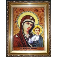 Казанська Богородиця - Чудова янтарна ікона (арпб-1)