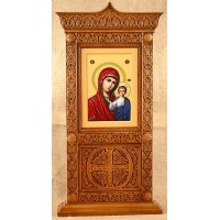 Киот настольный с иконой Казанской Богородицы (rev-105)