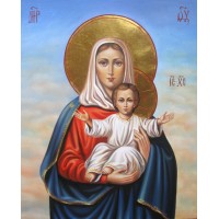 Леушинская Икона Богородицы - очаровательная писаная икона (Гр-09)