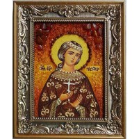 Надежда - именная икона из янтаря (ар-257)