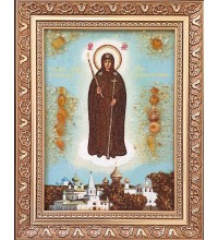 Неугасимая свеча - икона из янтаря (ар-386)