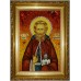 Никон Радонежский - икона из янтаря (ар-323)