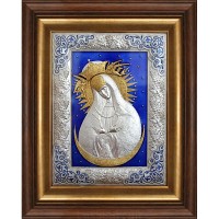 Остробрамская Икона Божией Матери - икона с серебром и цветными эмалями (юл-30)