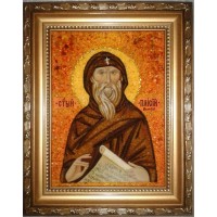 Паїсій Великий - Якісна іменна ікона з янтарем (арі-028)