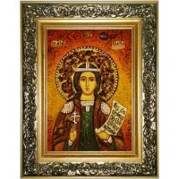 Пелагия (Пелагея) Тарсийская - икона с янтарем (ар-314)