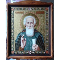 Писаная Икона Сергий Радонежский (ир-7)