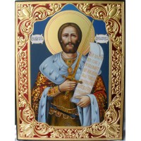 Писаная икона Святой Александр Невский (ВЧ-04)