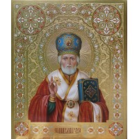 Писаная икона Святой Николай (Дм-09)