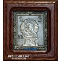 Почаївська Божа Матір - ікона на подарунок, з сріблом (ЮО-10)