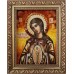 Помощница в родах - икона Божией Матери, икона из янтаря (ар-79)