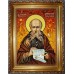 Савва Освященный - янтарная икона (ар-322)