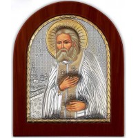 Серафим Саровський - Красива Ікона з Греції з сріблом та позолотою (GOLD)