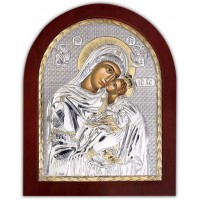 Сладкое Лобзание - Икона арочной формы с серебром и позолотой (GOLD)