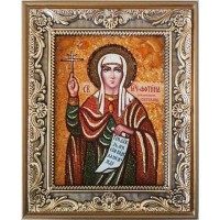 Светлана (Фотина, Фотиния) - именная икона из янтаря (ар-176)