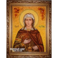 Светлана (Фотина Самаряныня, Фотиния) - икона из янтаря (ар-177)