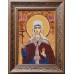 Свята мучениця Лідія Іллірійська - ікона з бурштину ручної роботи (ар-348)